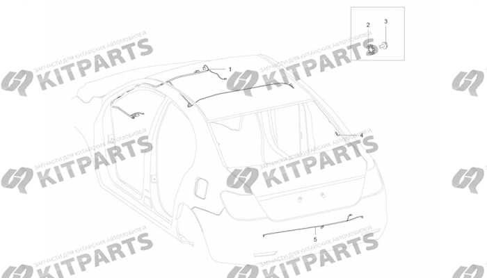 Жгут проводов потолка и парковочного радара Lifan