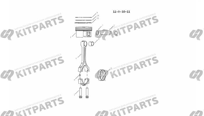 Поршень, кольца, шатун [JLD-4G24-A31\A37] Geely